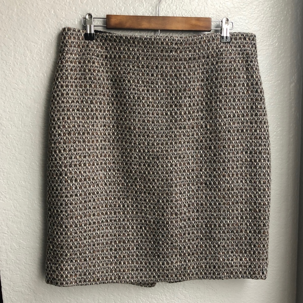 J. Crew Factory Timber Tweed Pencil Skirt Size 14